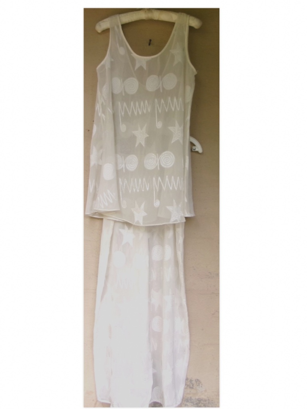 VTG Victoria’s Secret Gold Label Sheer Celestial Pajama Set NEVER WORN